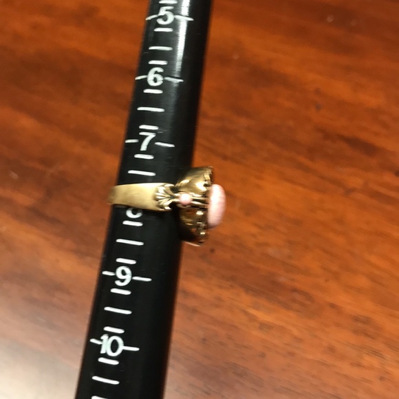 Vintage Pink Gemstone Ring Signed AHM - Picture 5 of 8